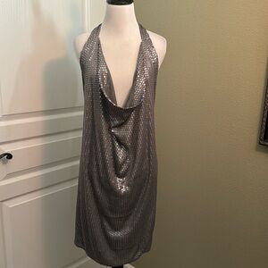 Gray sequin dress
